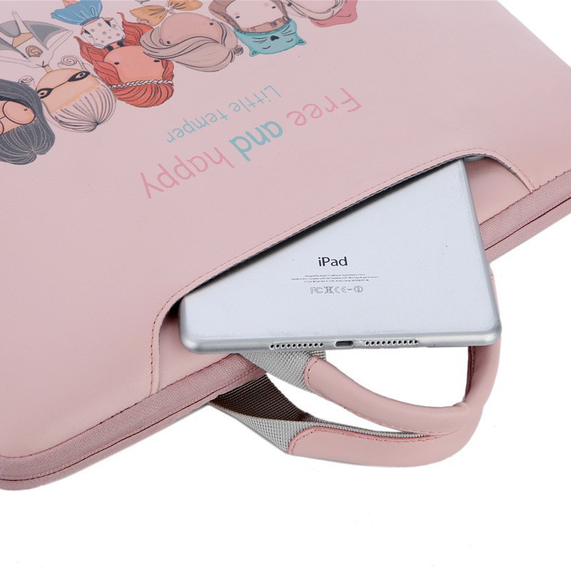 Túi chống sốc Laptop Macbook da hình bé gái yêu 2020