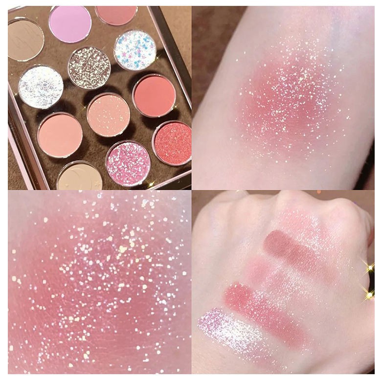 Bảng phấn mắt nhũ lì loang12 ô Dikalu Elsa Transparent Sena Beauty | BigBuy360 - bigbuy360.vn