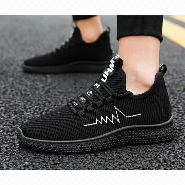 Giày thể thao nam màu đen phong cách trẻ trung năng động( bền- rẻ- đẹp- thời trang) | BigBuy360 - bigbuy360.vn