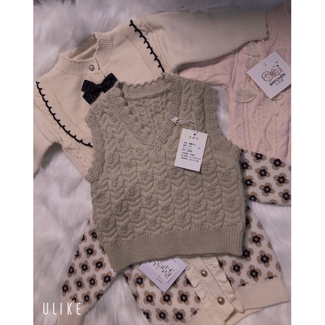Set gile hoạ tiết quần jean mềm cho bé gái