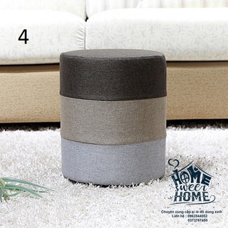 Ghế đôn bọc nỉ ba màu