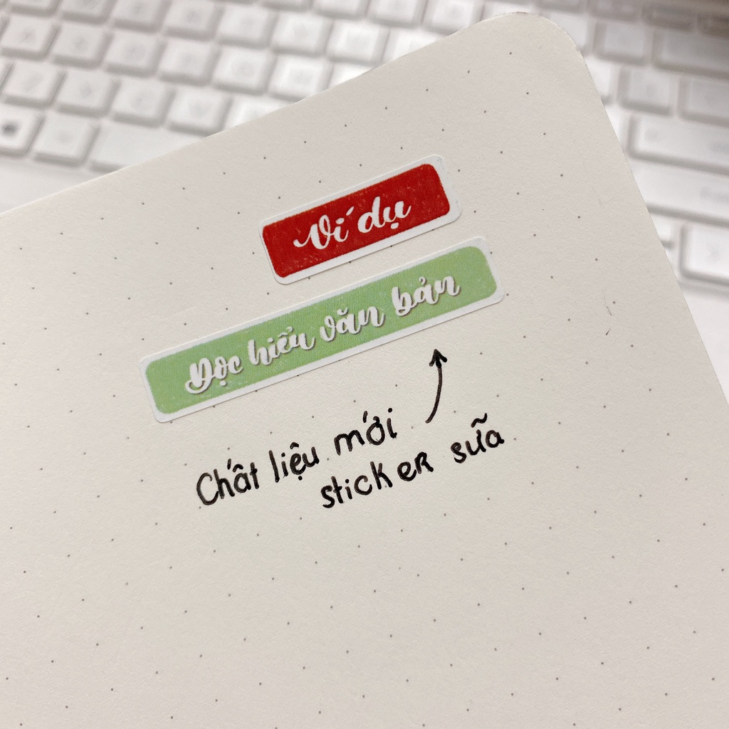 Sticker Đề Mục Môn Văn - Tự Nhiên / Sticker Ham Học - Hidari