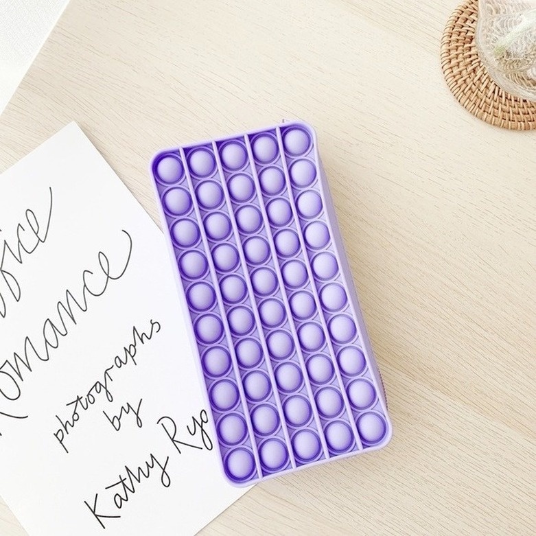 Đẩy Pop It Fidget KT Túi văn phòng phẩm Đẩy bong bóng đồ chơi Đồ chơi Hộp đựng bút chì Túi đồ chơi giải nén