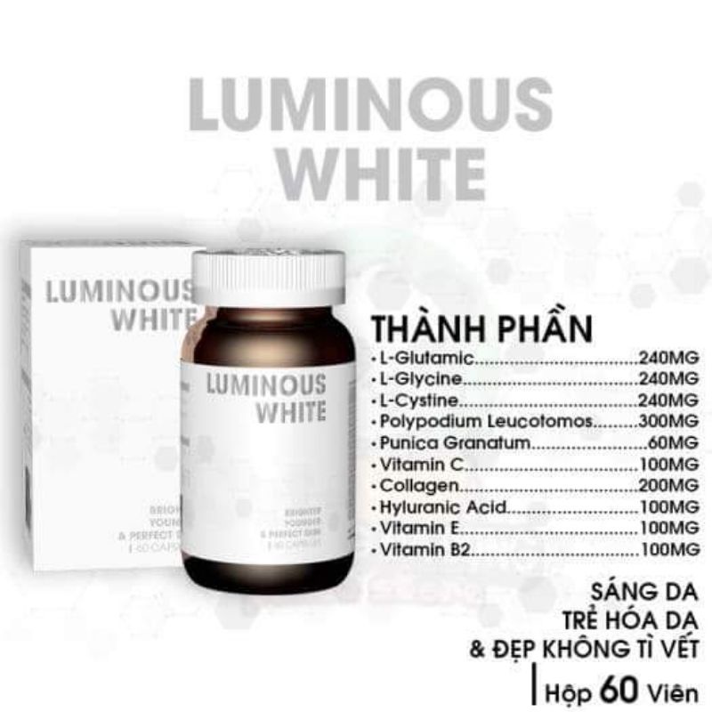Viên uống trắng da, trẻ hóa da LUMINOUS WHITE