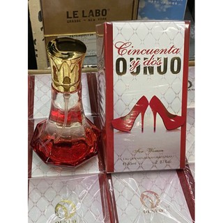 Nước hoa ounuo hình 2 guốc nắp chai vàng 100ml thơm nữ tính