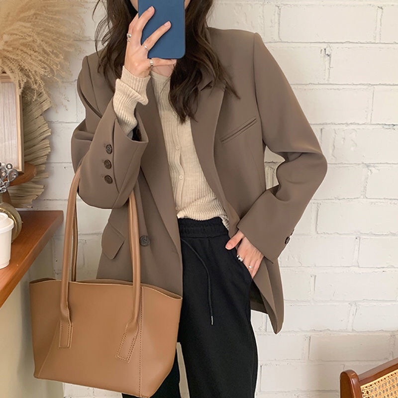 Áo blazer nữ dáng xuông rộng phong cách hàn quốc mẫu mới chất đẹp mã RB615 | BigBuy360 - bigbuy360.vn