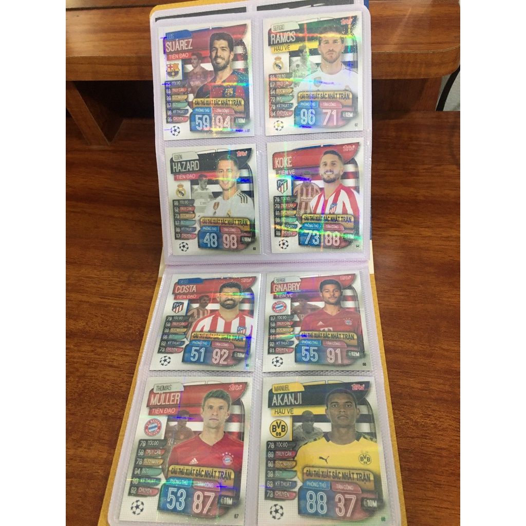 Bộ Sưu Tập 88 Thẻ Cầu Thủ In Album Match Attax 2019-20