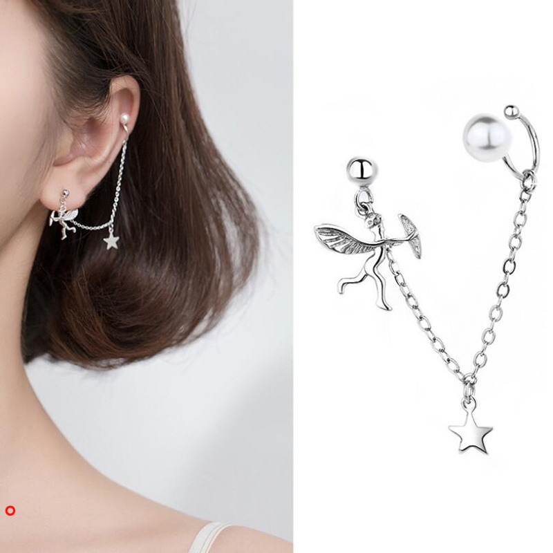 Bông tai dạng kẹp dây tua rua cho nữ