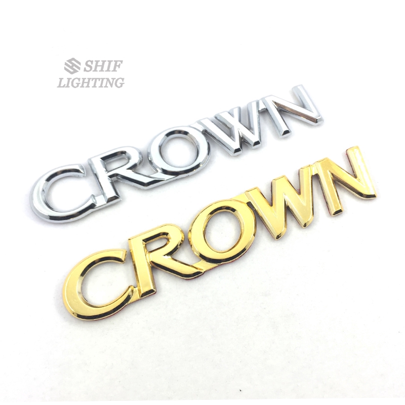 Miếng dán chữ CROWN dùng trang trí xe TOYOTA