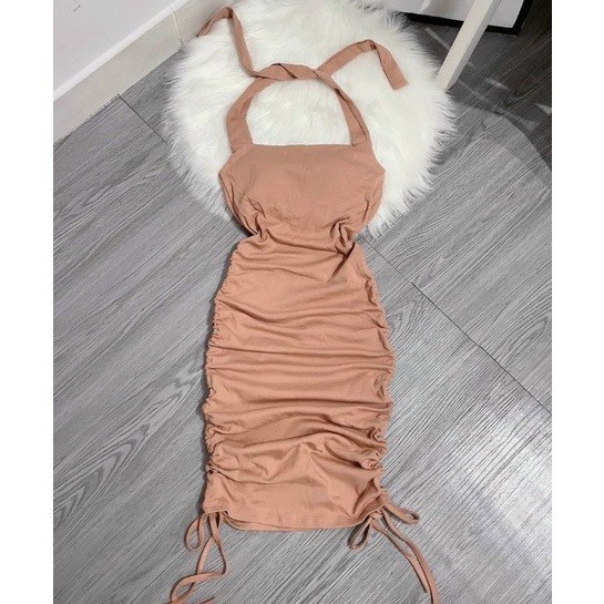 Váy ôm Body Bozip dây yếm buộc , dây rút hông sexy