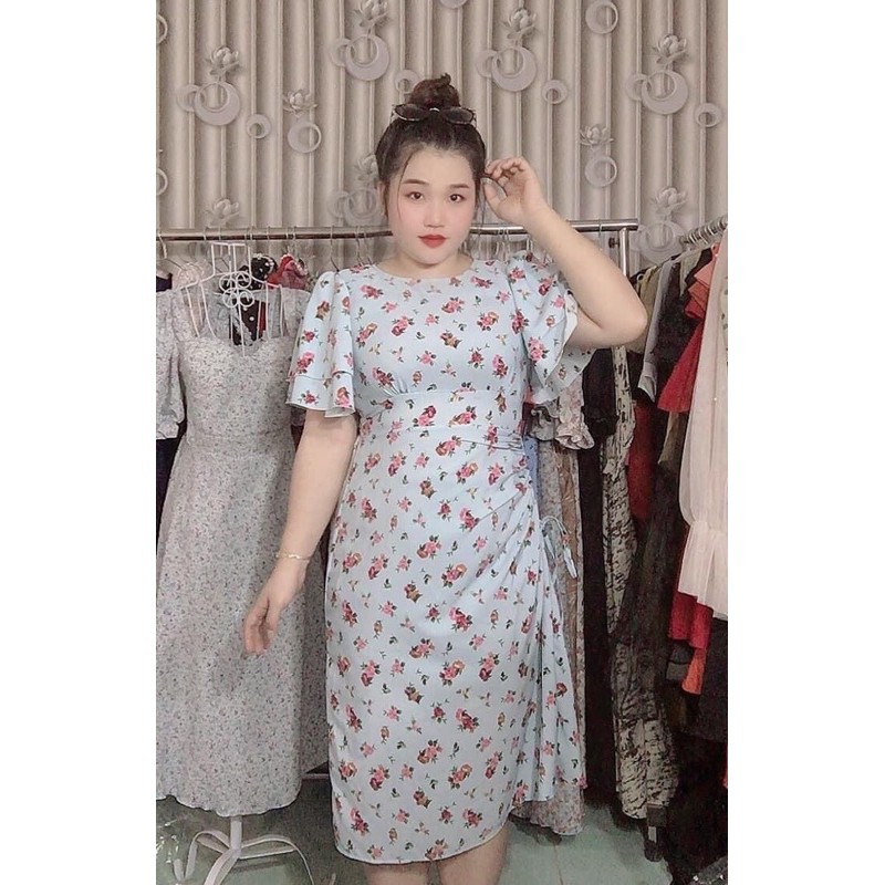 Bigsize Đầm hoa rút