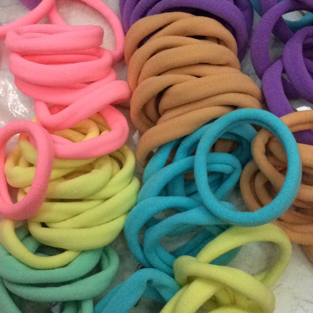 Dây cột tóc trơn, dây buộc tóc, dây cột tóc đủ màu