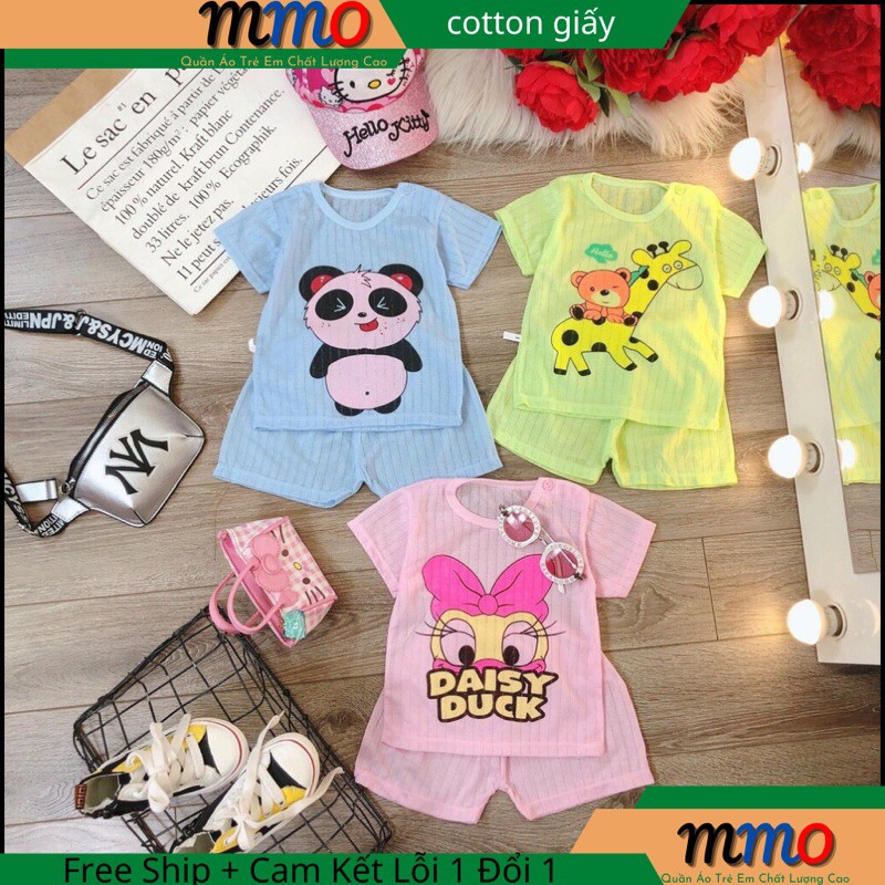 Bộ Quần Áo Cộc Tay Chất Cotton Giấy Màu Cho Bé Trai Bé Gái bộ đồ cho bé bé tuổi trẻ n