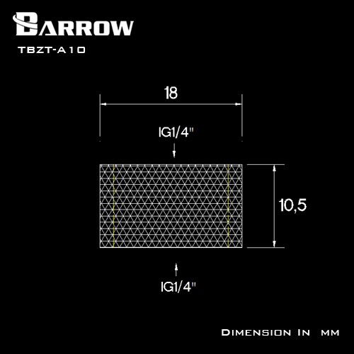 Thiết bị làm mát nước cho máy tính 10.5mm TBZT-A10 G1 / 4