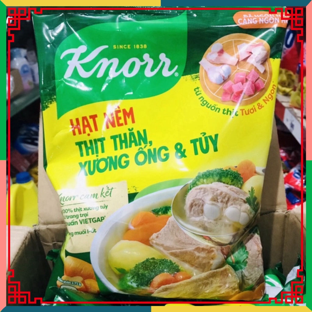 Hạt Nêm Knorr Thịt Thăn, phần xương ống và Tủy nâng cấp Vitamin A 900g Tặng gói 150gram