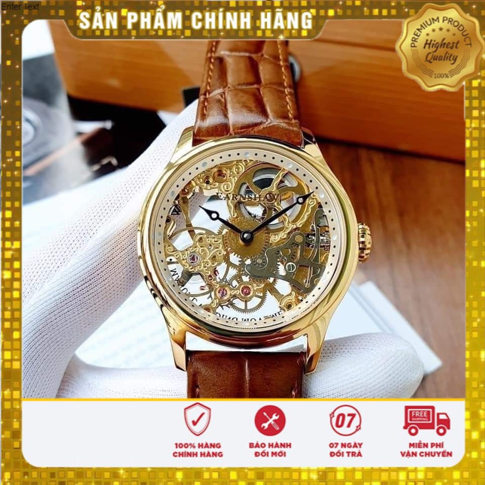 Đồng hồ nam chính hãng Earnshaw Skeleton ES-8049 lộ cơ hoàn toàn