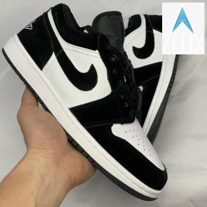 🤖 Giày Sneaker Nam Nữ Ulzzang Giá Rẻ,Giày Nike Air Jordan Panda Cổ Thấp Bản Da Nỉ Đi Học Đi Chơi -GY*& 🤖