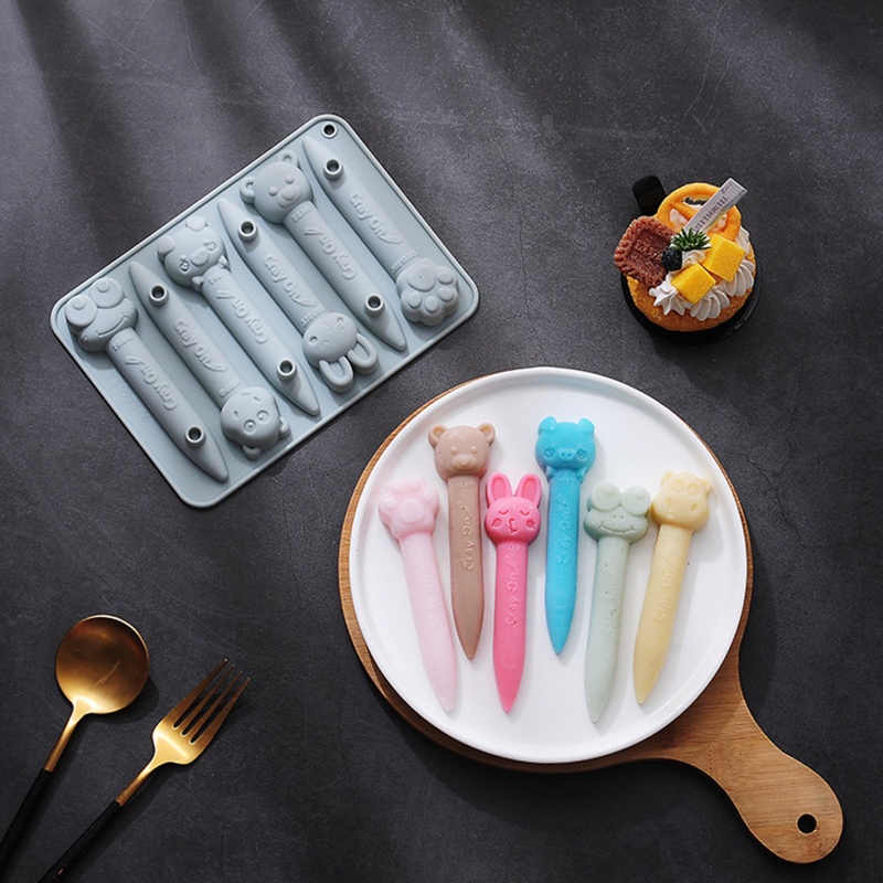 Khuôn Silicone Làm Đồ Thủ Công Hình Bút Chì Màu