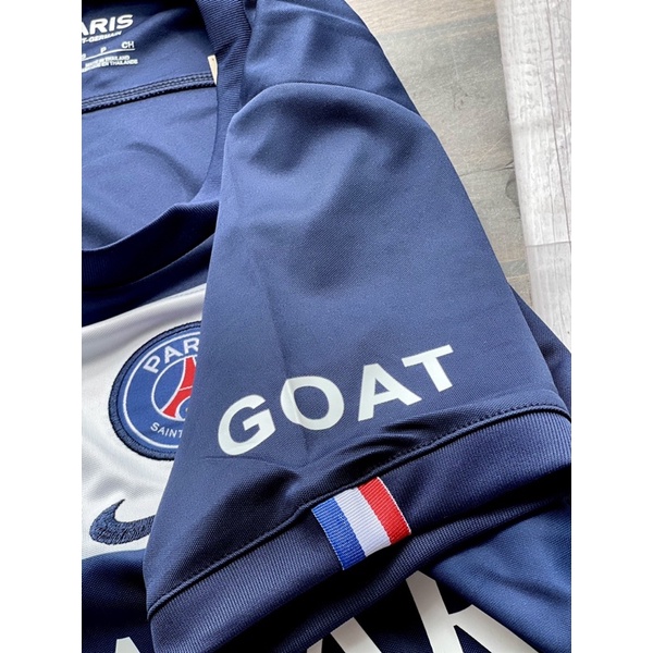 Set bộ quần áo thể thao bóng đá vải gai thái clb psg màu xanh than logo thêu đầy đủ 2022 2023