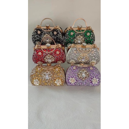 Túi xách đi tiệc trung niên đính đá