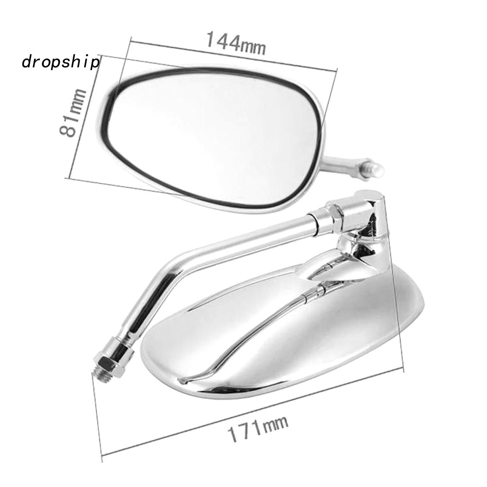 Set 2 Kính Chiếu Hậu Đường Kính Ốc Vít 10mm Cho Xe Mô Tô