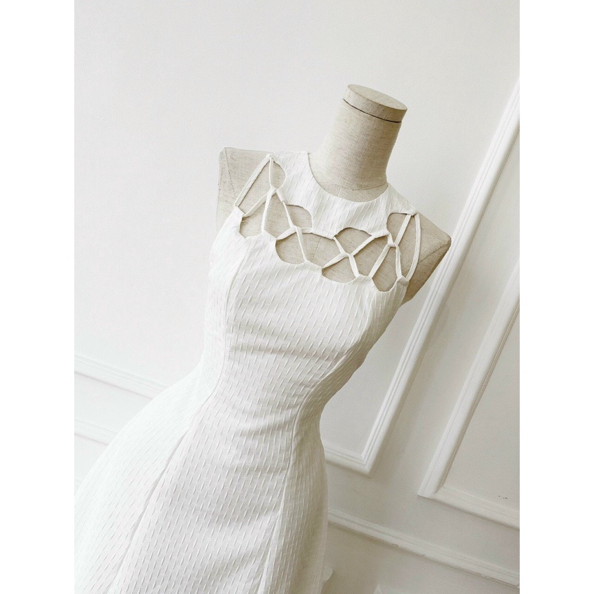 ĐẦM ĐAN cộc tay, chất liệu cotton gân, đan ngực tạo điểm nhấn, form váy cực chuẩn lên dáng cực xinh