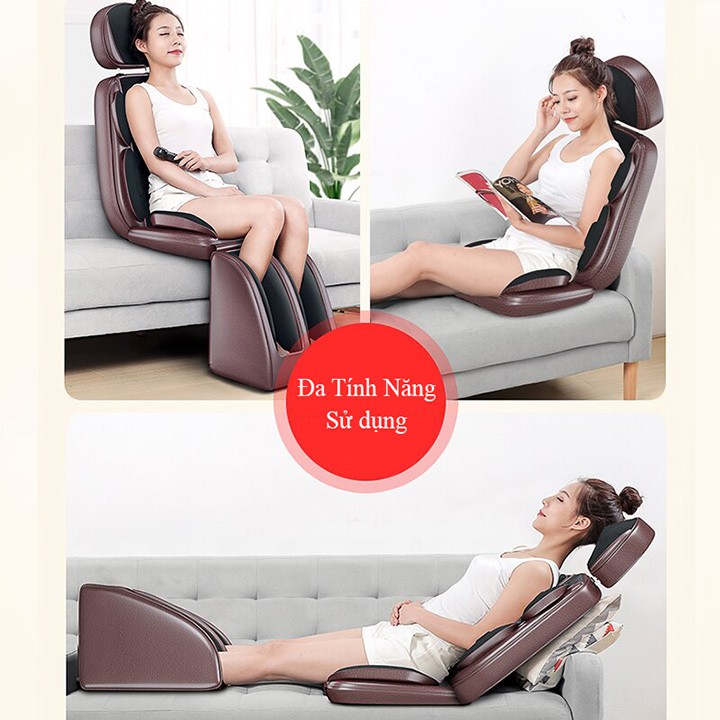 Đệm ghế massage leerkang lek918l phiên bản mới, massage toàn thân, bắp chân, và bàn chân, chính hãng