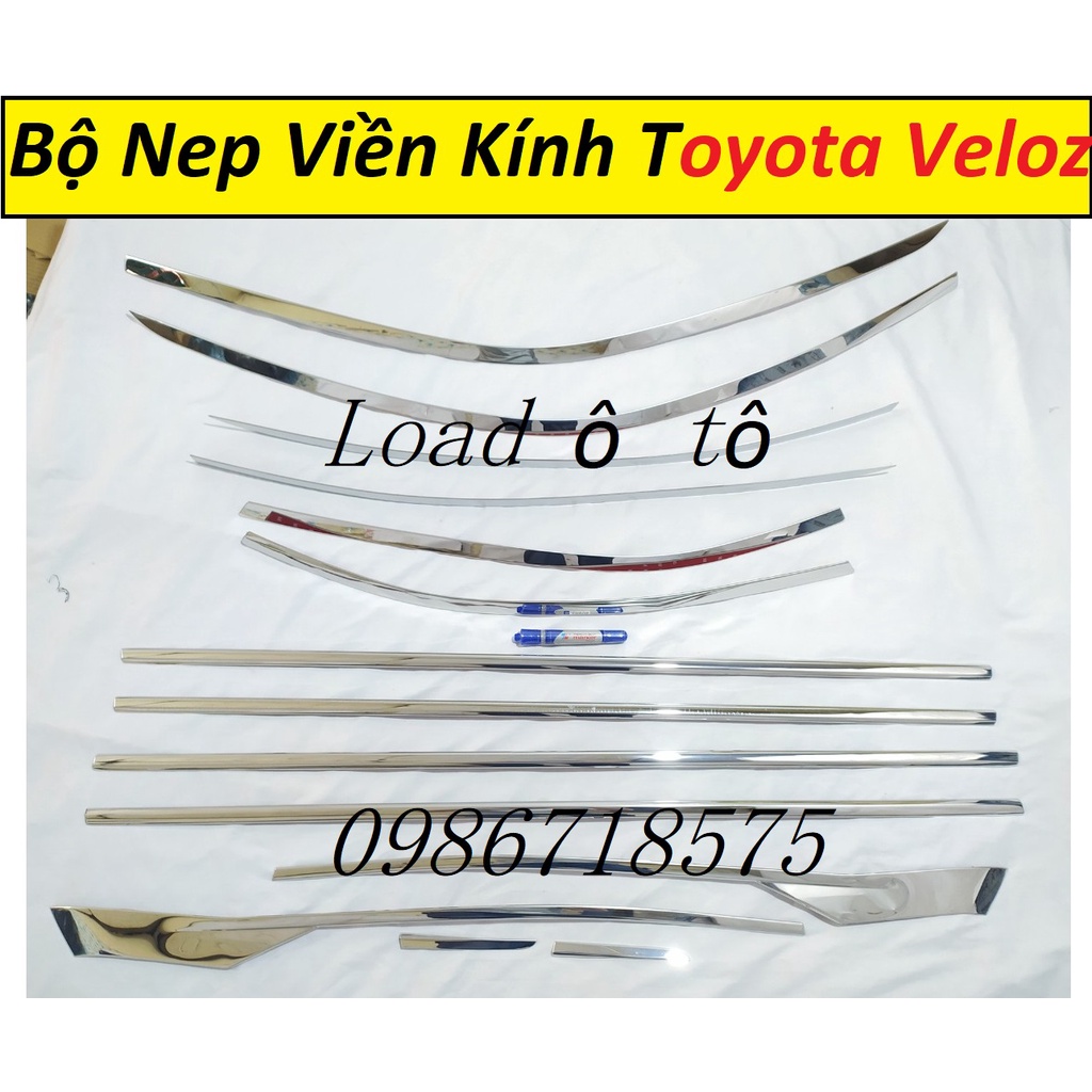 Nẹp Viền Chân Và Cong Kính Xe Toyota Veloz 2022-2023 Mẫu Inox Cao Cấp