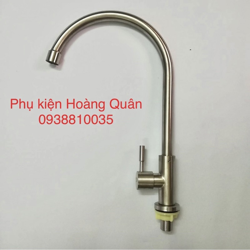 Vòi rửa chén lạnh Inox 304 ống phi 18 - vòi rửa bát