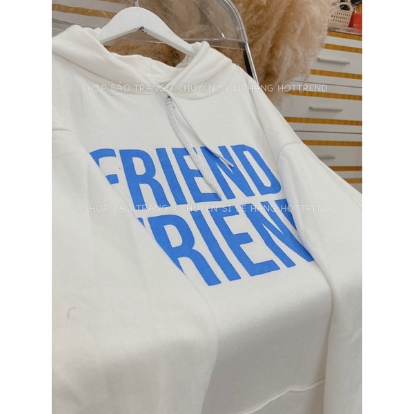 Áo Nỉ Hoodie Mũ 2 Lớp FRIEND Hottrend 2022 Form Rộng Unisex Hàn Quốc Kiểu Dáng Trẻ Trung Hàn Quốc