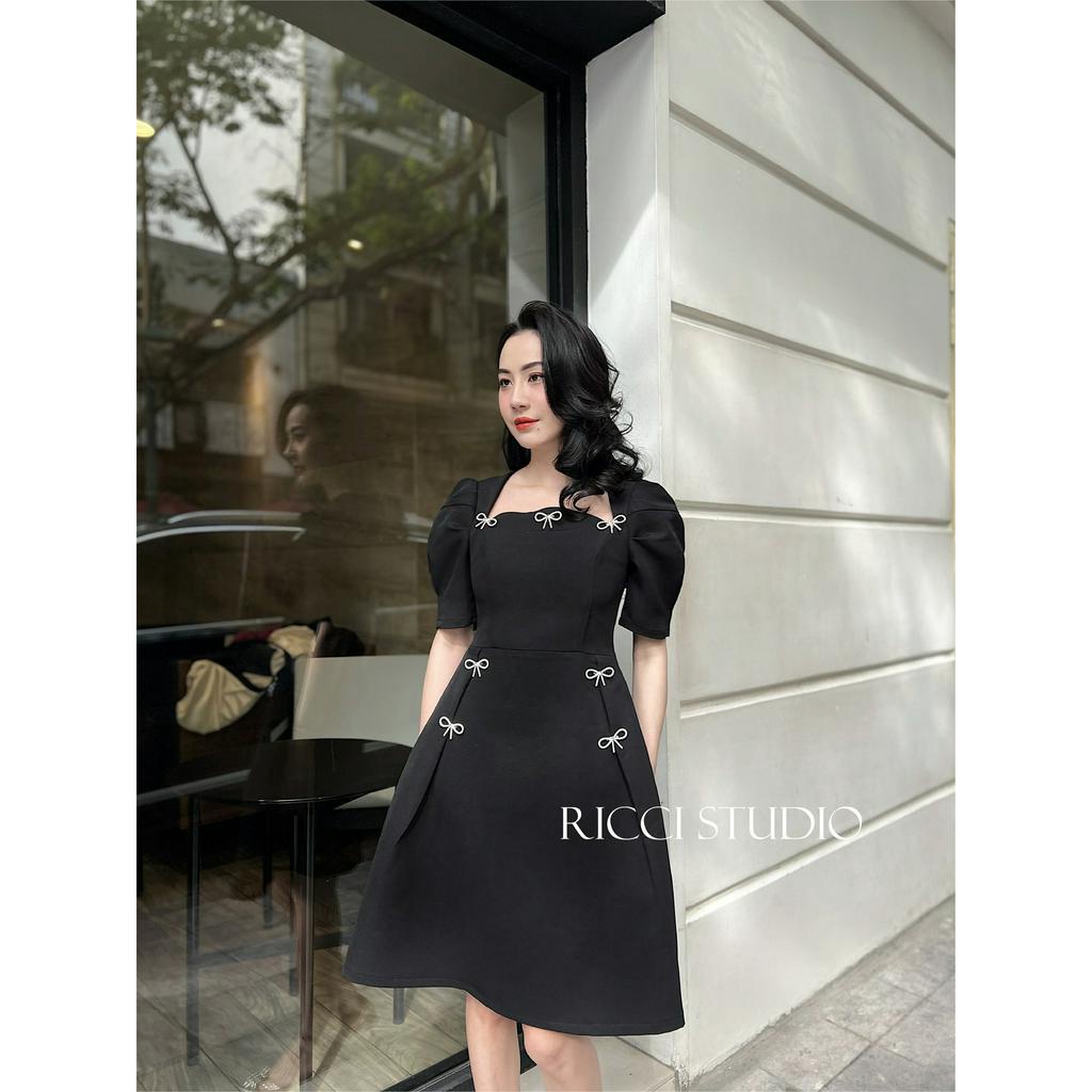 Váy A15 Jessi Dress Ricci thiết kế chất liệu chéo han det cao cấp | RICCI OFFICIAL