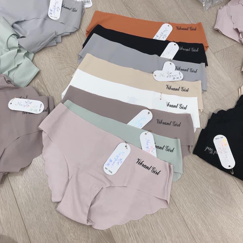 COMBO 10 QUẦN LÓT SU CHỮ VIỀN SÓNG, ĐÁY MAY 2 LỚP SIÊU MỊN MÁT, CO GIÃN TỐT