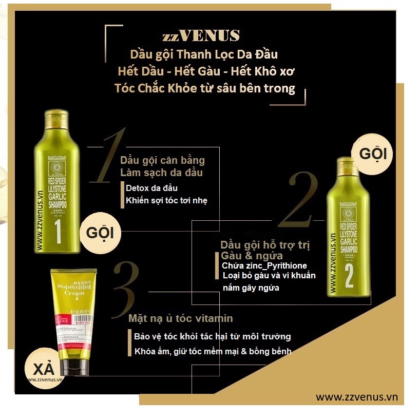 [Combo 2 set]  Bộ dầu gội đầu dược liệu phục hồi ngăn rụng và kích mọc tóc zzVENUS | BigBuy360 - bigbuy360.vn
