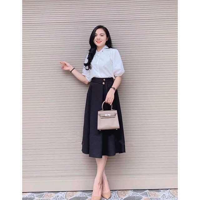 Chân váy dài qua gối hàng đẹp | BigBuy360 - bigbuy360.vn