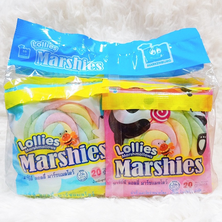 Kẹo Xốp Cuộn Lollies Marshies Marshmallow Gói 240g