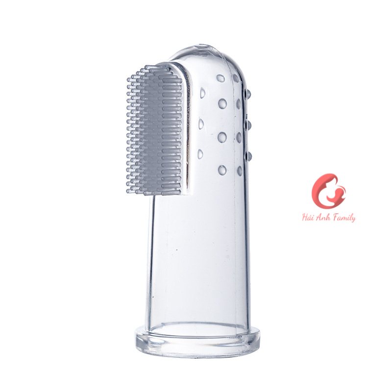 Rơ lưỡi cho bé, bàn chải đánh răng xỏ ngón silicon + kèm hộp đựng cao cấp