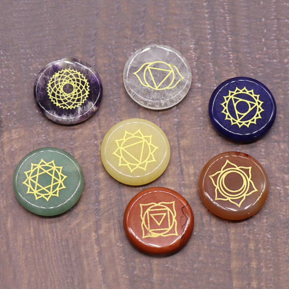 Set Đá Luân Xa Chakra 7 Viên (Mystic House Tarot Shop)