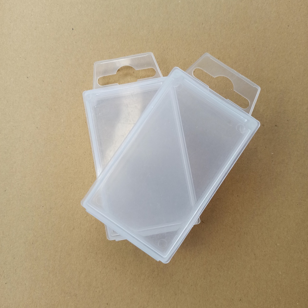 Hộp nhựa trong suốt đựng đồ cá nhân có móc treo, hộp đựng thuốc trang sức phụ kiện sticker