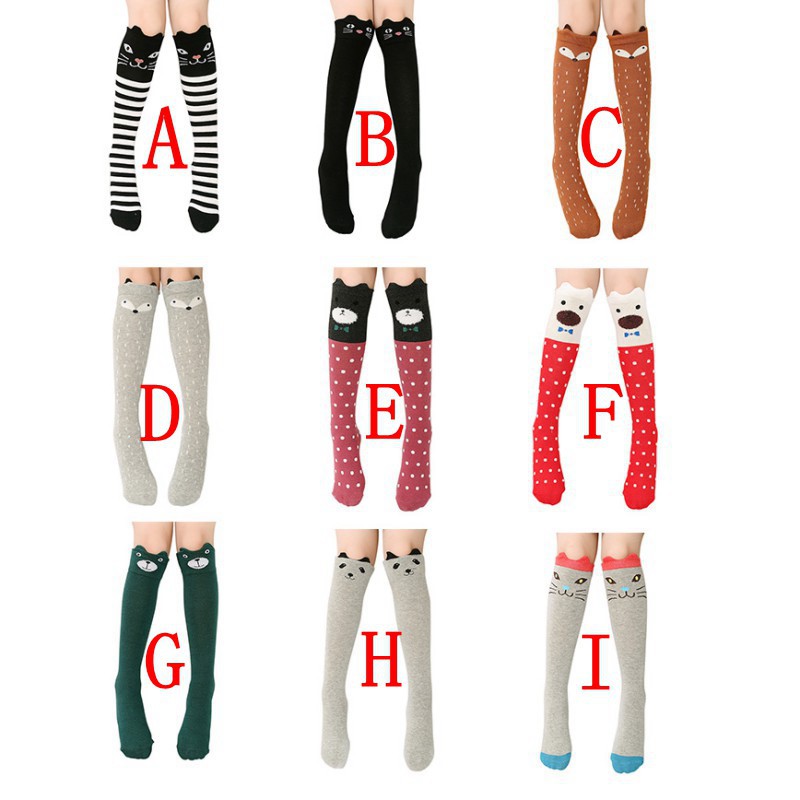 Đôi vớ cổ cao họa tiết hoạt hình đáng yêu dành cho bé