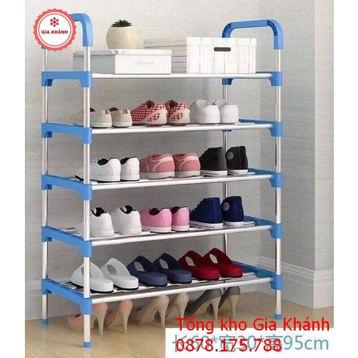 Kệ Để Giày Dép Inox 5 Tầng Hàn Quốc Cao Cấp - Kệ Để Giầy Dép Cao Cấp Thông Minh LD2125