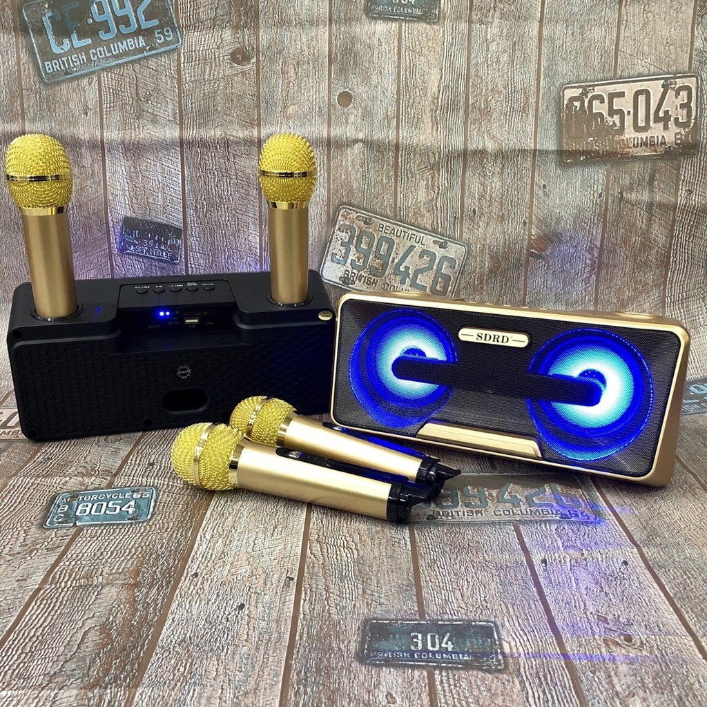 LOA KARAOKE BLUETOTH KIÊM GIÁ ĐỠ ĐIỆN THOẠI SD301 HÁT CỰC HAY