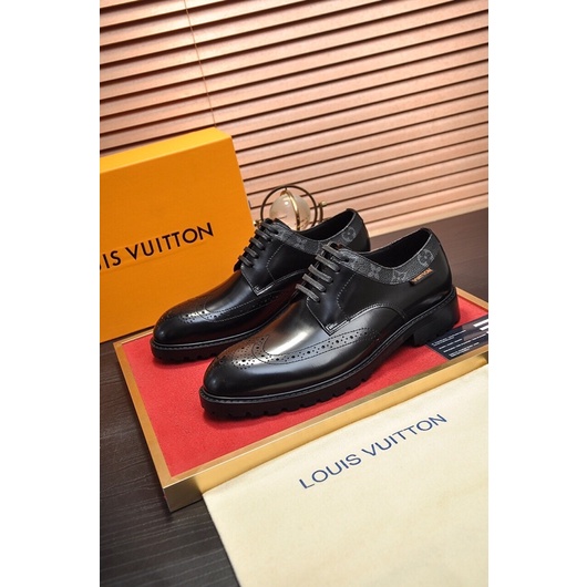 Giày tây của nam thương hiệu thời trang cao cấp Louis Vuitton LV da thật nhập khẩu