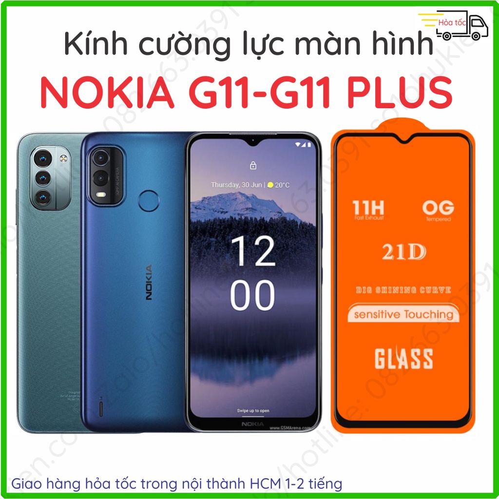 Kính cường lực Nokia G11 / G11+ (G11 plus) full màn hình, full keo