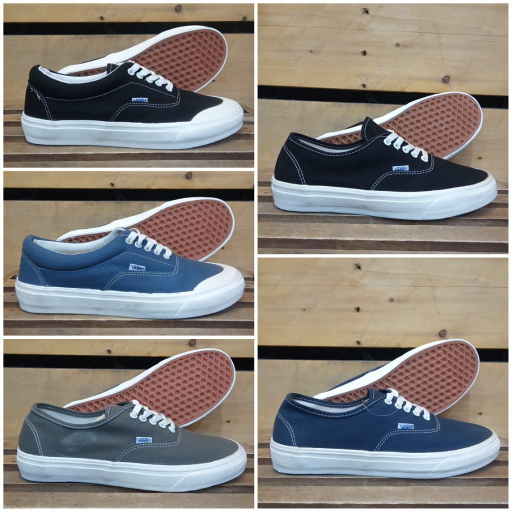 Giày Thể Thao Vans Era Style 36 Og Màu Đen / Xanh Dương / Xám 100% Real Pict