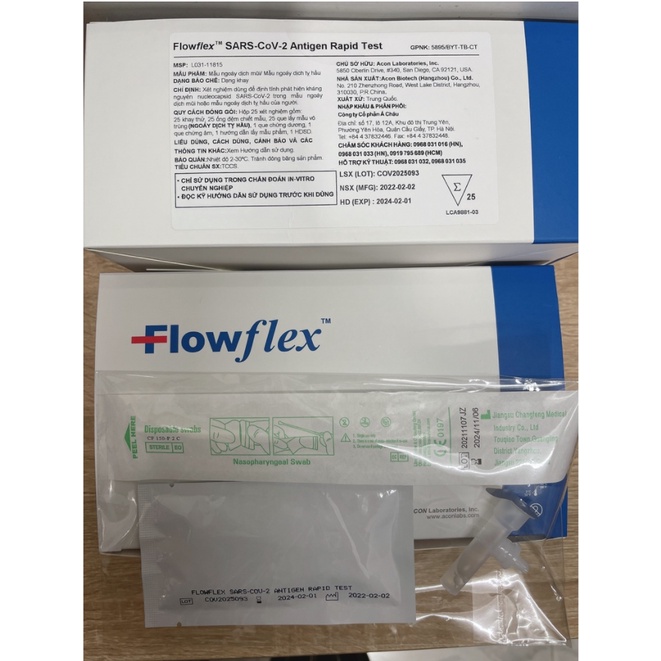 Bộ Que Test Mũi Nhanh Flowflex Antigen Rapid Test Kháng Nguyên BYT CẤP PHÉP LƯU HÀNH