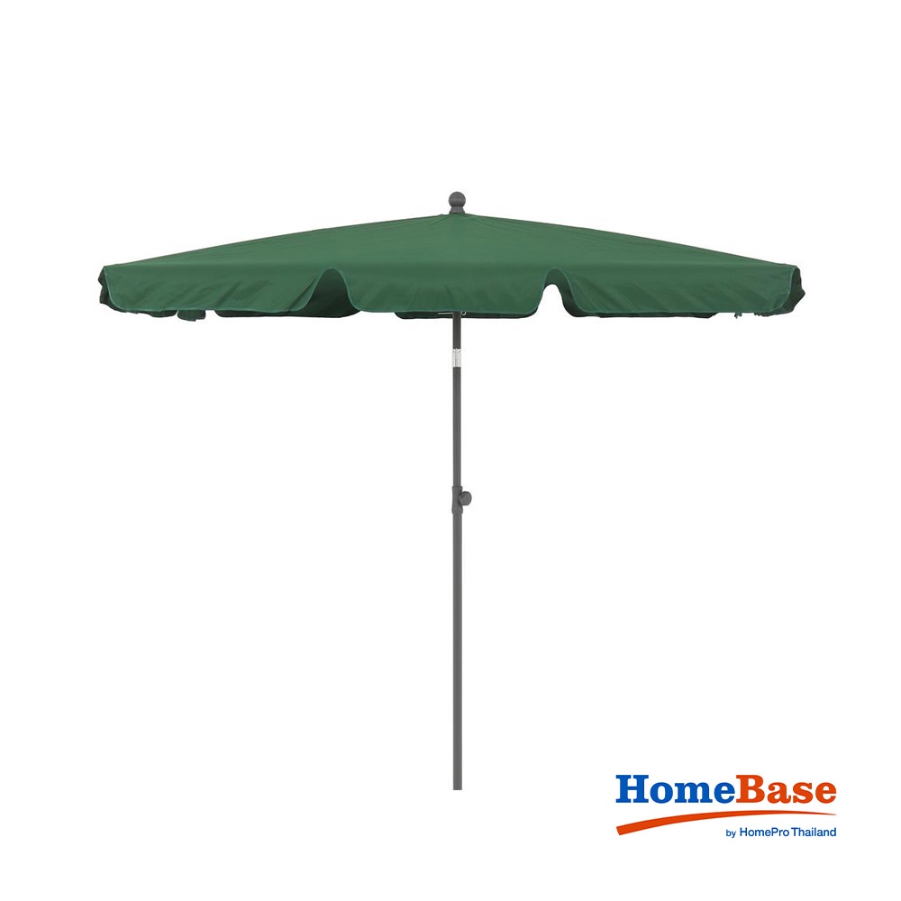 HomeBase Dù che Polyester khung hình vuông W125xH240xD200 màu xanh lá cây