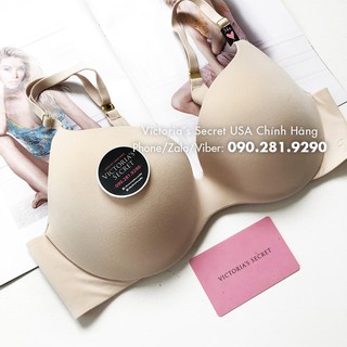 36C/C80 USA - Áo Vic nude sáng Champagne (19) mút nâng, Incredible by Victoria's Secret, Inc SMO Champage