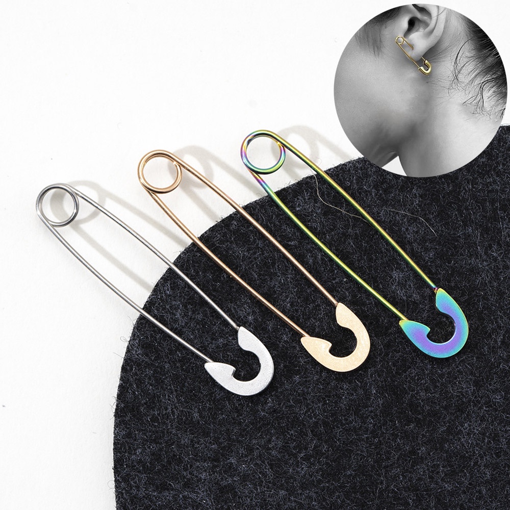1 Khuyên Tai Hình Kim Băng Thời Trang hip-Hop Cá Tính