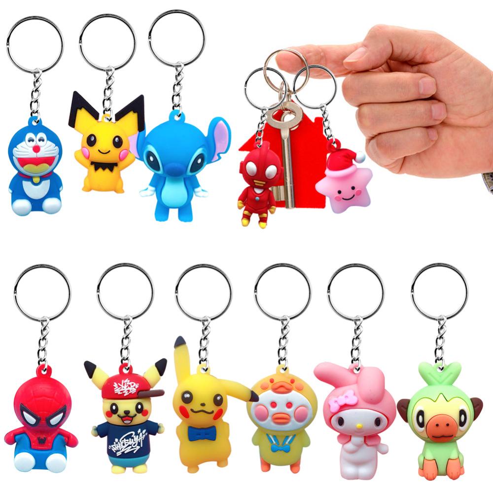 Móc Khóa PVC Họa Tiết Quái Vật Hoạt Hình Dễ Thương H2J5