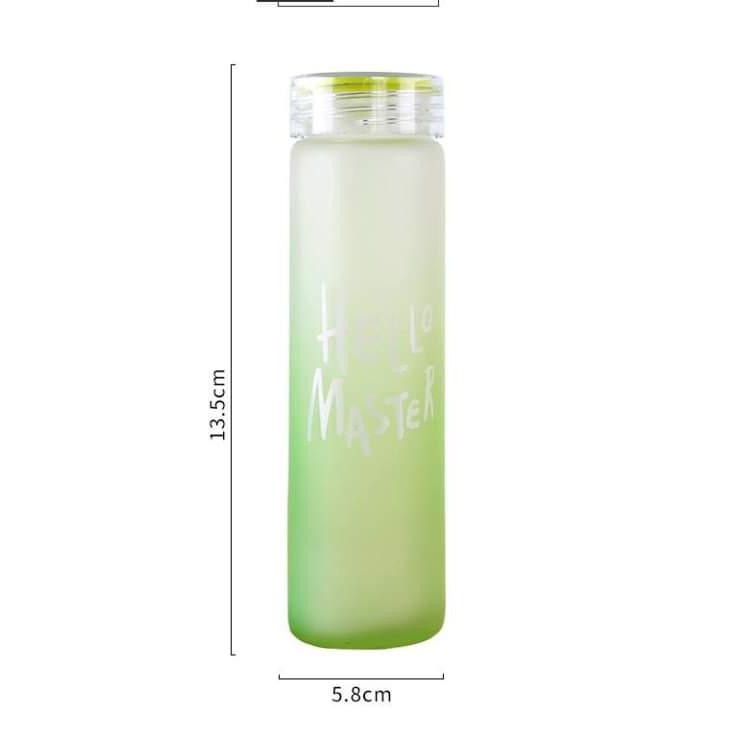 Bình thủy tinh đựng nước hello master 480ml (GIAO MÀU NGẪU NHIÊN)